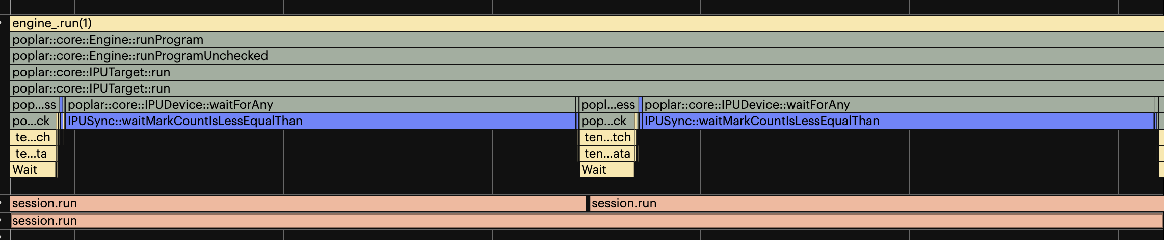 Embedded runtime with two threads