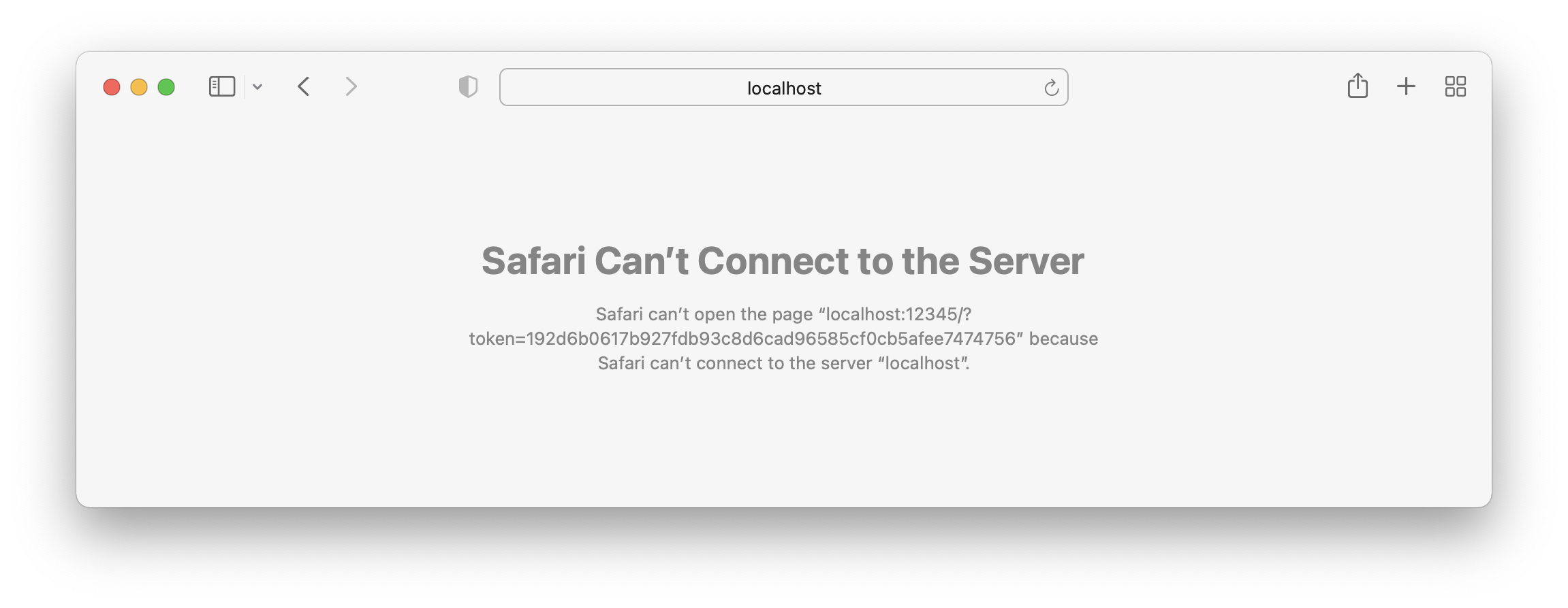 Can't connect to server